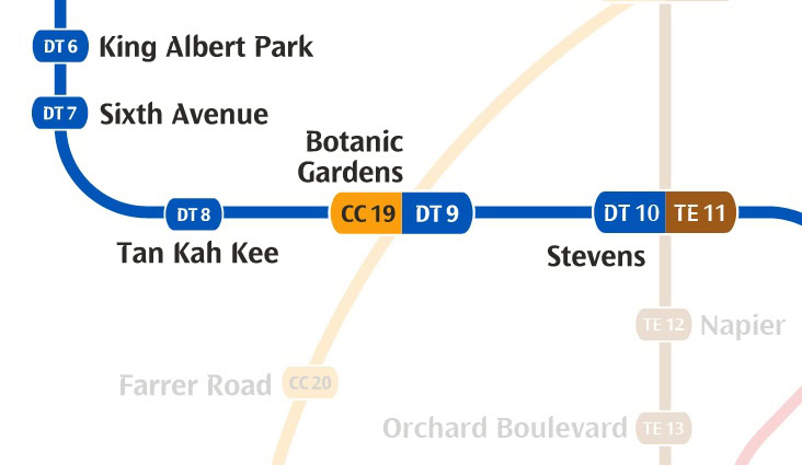 Dunearn House Sixth Avenue MRT Downtown Line stations map Singapore Dunearn House Sixth Avenue MRT Downtown Line map stations Bukit Timah Singapore