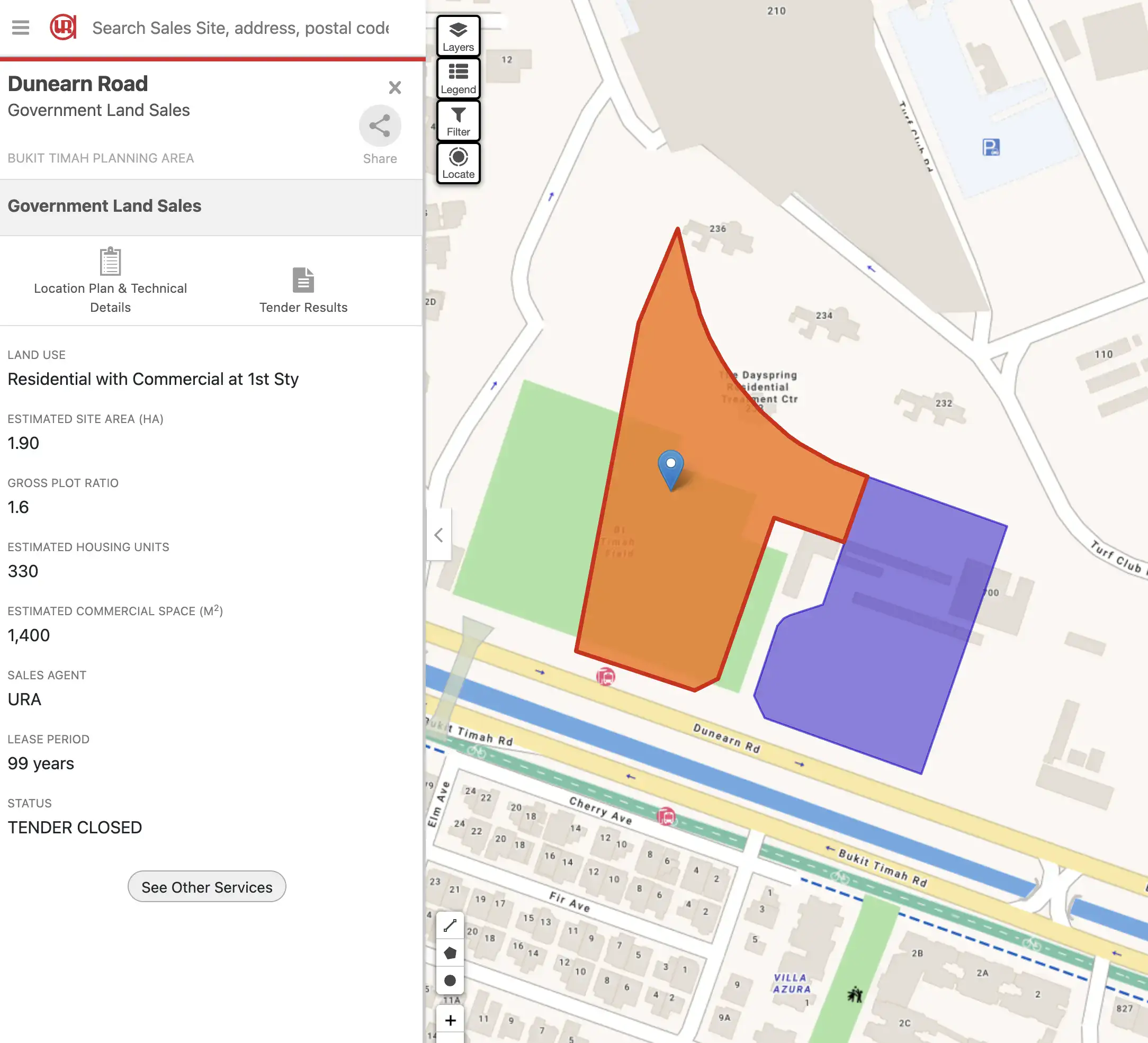 dunearn house second dunearn road gls site map turf city bukit timah Dunearn House and second Dunearn Road GLS site map Turf City Bukit Timah adjacent plots
